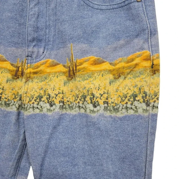 Machine Desert Print High Waist Straight Jeans Women's 7  29 Waist - Picture 4 of 9